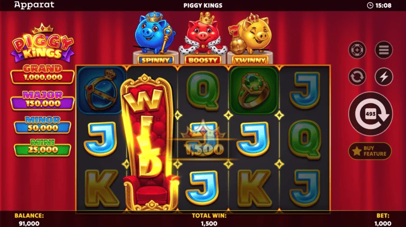 Piggy Kings - Booster Coiny ve třech barvách na hrací ploše